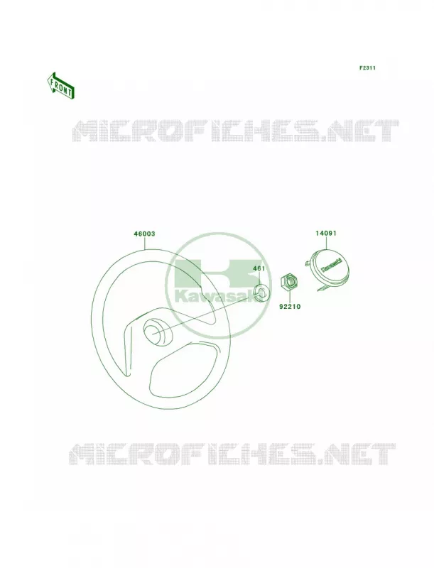 Steering WheelM9F-MCF Kawasaki MULE 620 2013 Mule 4010 4x4  KAF620MDF