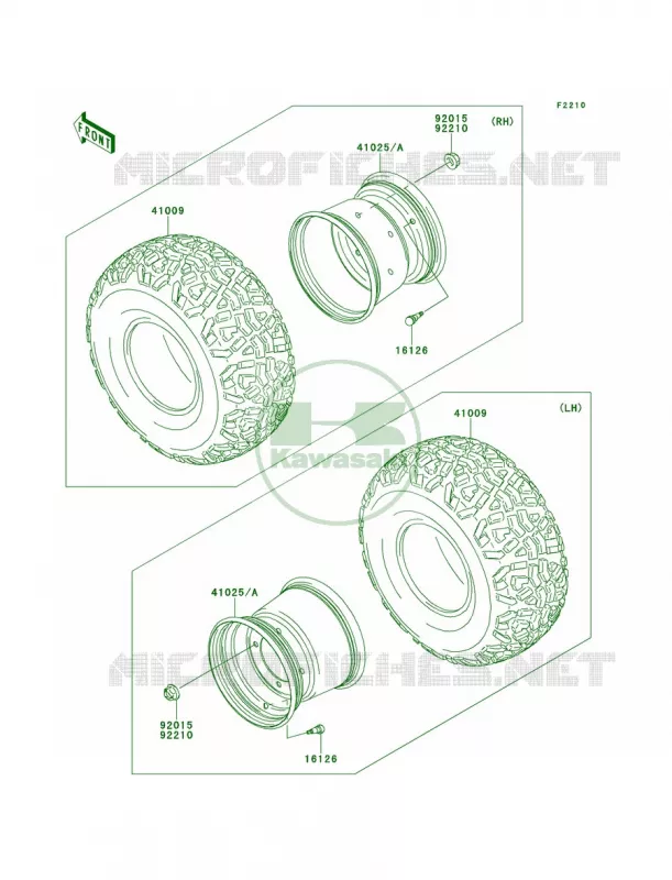 WheelsTires Kawasaki MULE 620 2013 Mule 4010 4x4  KAF620MDF