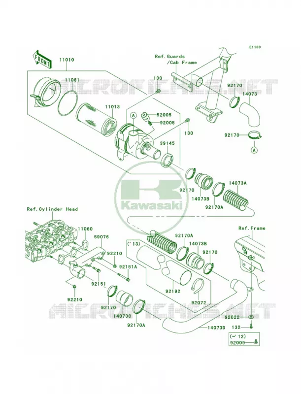 Air Cleaner Kawasaki MULE 950 2013 Mule 4010 Trans4x4 Diesel  KAF950GDF