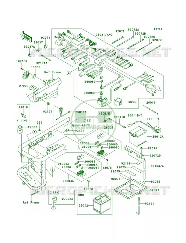 Chassis Electrical Equipment Kawasaki MULE 950 2013 Mule 4010 Trans4x4 Diesel  KAF950GDF