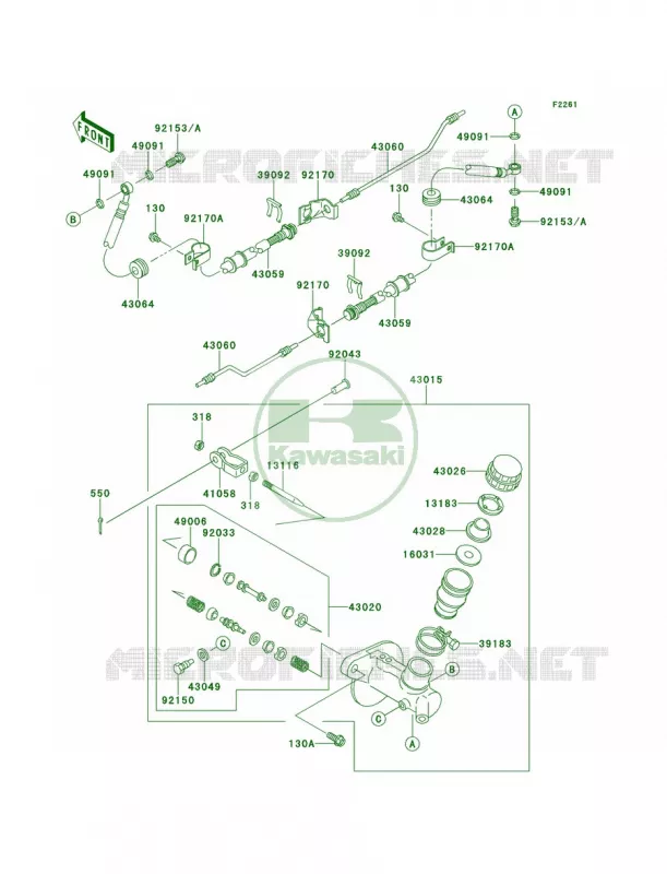 Master Cylinder Kawasaki MULE 950 2013 Mule 4010 Trans4x4 Diesel  KAF950GDF