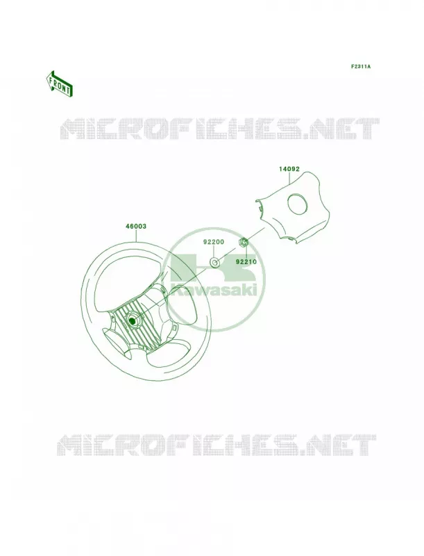 Steering WheelGDF Kawasaki MULE 950 2013 Mule 4010 Trans4x4 Diesel  KAF950GDF