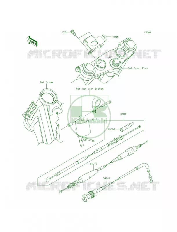 Cables Kawasaki MOTOS 140 2012 KLX140L  KLX140BCF