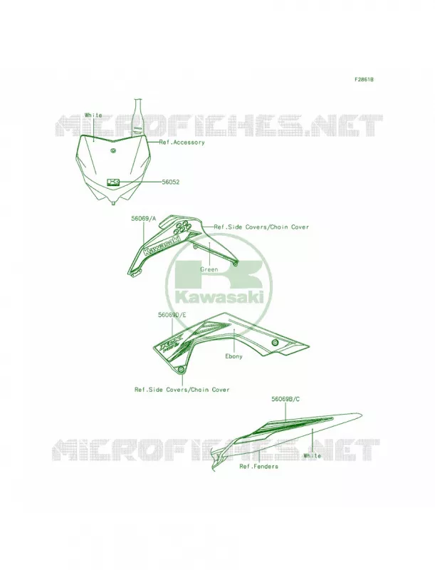 DecalsBEF Kawasaki MOTOS 140 2012 KLX140L  KLX140BCF