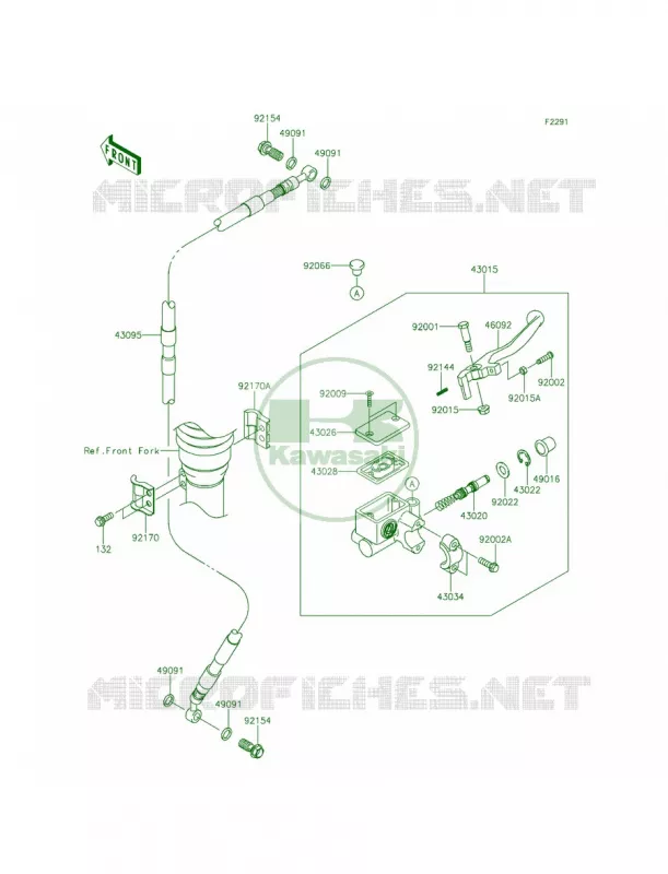 Front Master Cylinder Kawasaki MOTOS 140 2012 KLX140L  KLX140BCF