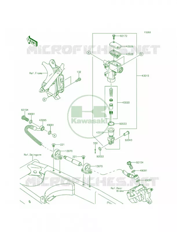 Rear Master Cylinder Kawasaki MOTOS 140 2012 KLX140L  KLX140BCF