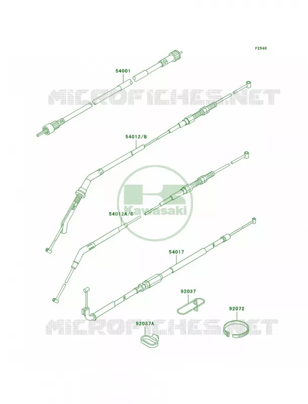 Cables Kawasaki MOTOS 1000 2000 Concours  ZG1000-A15