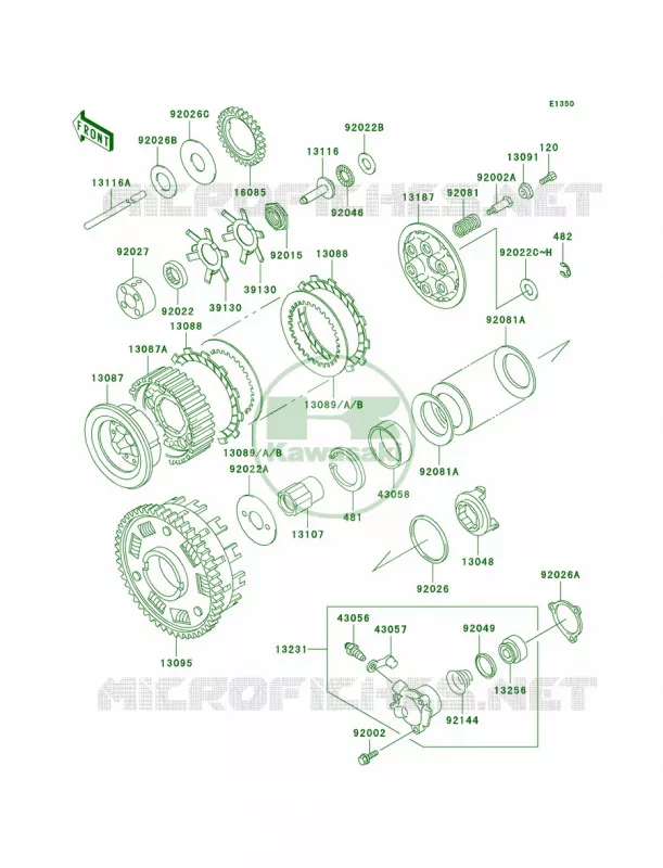 Clutch Kawasaki MOTOS 1000 2000 Concours  ZG1000-A15