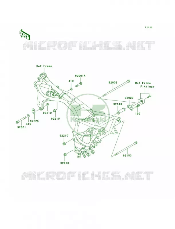 Engine Mount Kawasaki MOTOS 1000 2000 Concours  ZG1000-A15