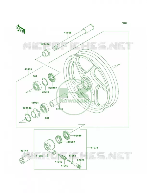 Front Wheel Kawasaki MOTOS 1000 2000 Concours  ZG1000-A15