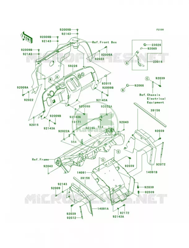 Frame FittingsFront Kawasaki MULE 400 2013 Mule 600  KAF400BDF