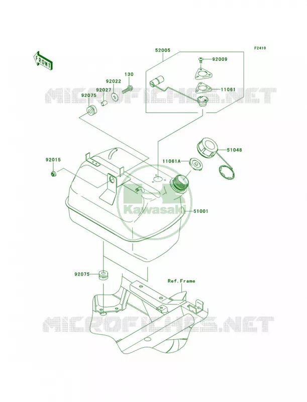 Fuel Tank Kawasaki MULE 400 2013 Mule 600  KAF400BDF