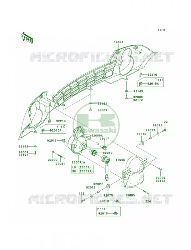 Headlights Kawasaki MULE 400 2013 Mule 600  KAF400BDF