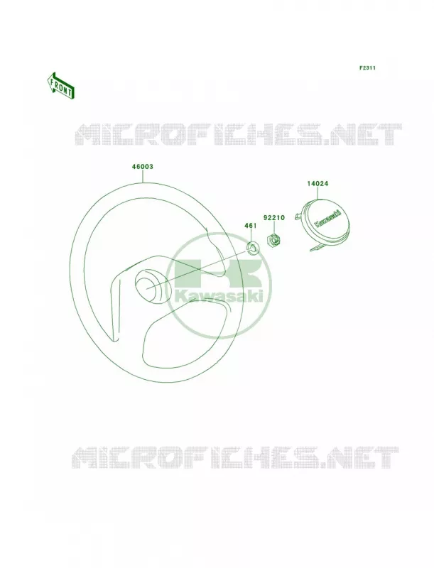 Steering Wheel Kawasaki MULE 400 2013 Mule 600  KAF400BDF