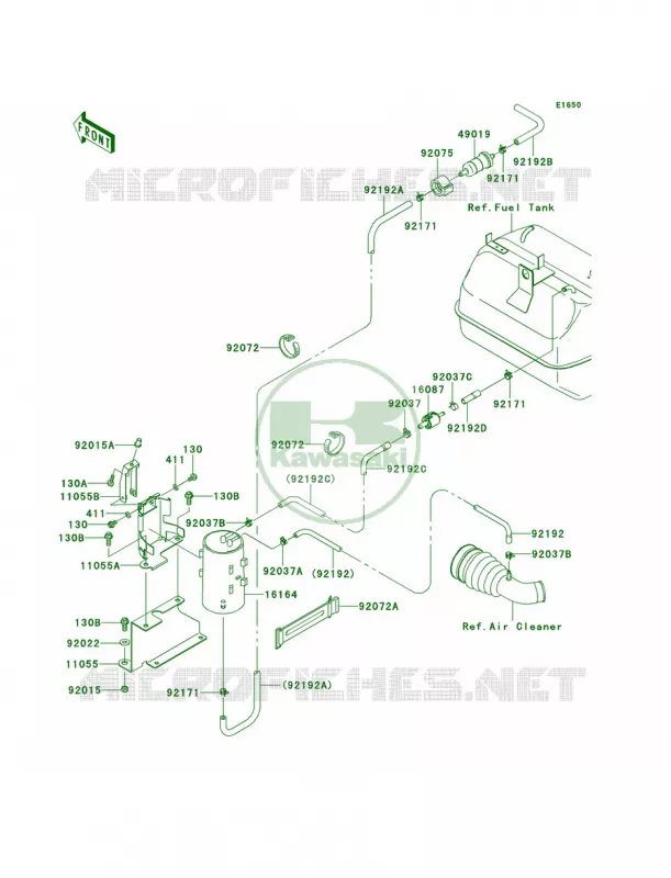 Fuel Evaporative SystemABF Kawasaki MULE 400 2013 Mule 610 4x4  KAF400ADF