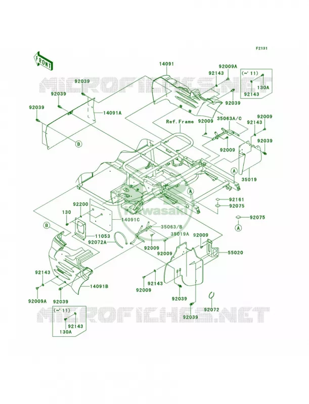 Frame FittingsRear Kawasaki MULE 400 2013 Mule 610 4x4 XC  KAF400DDF