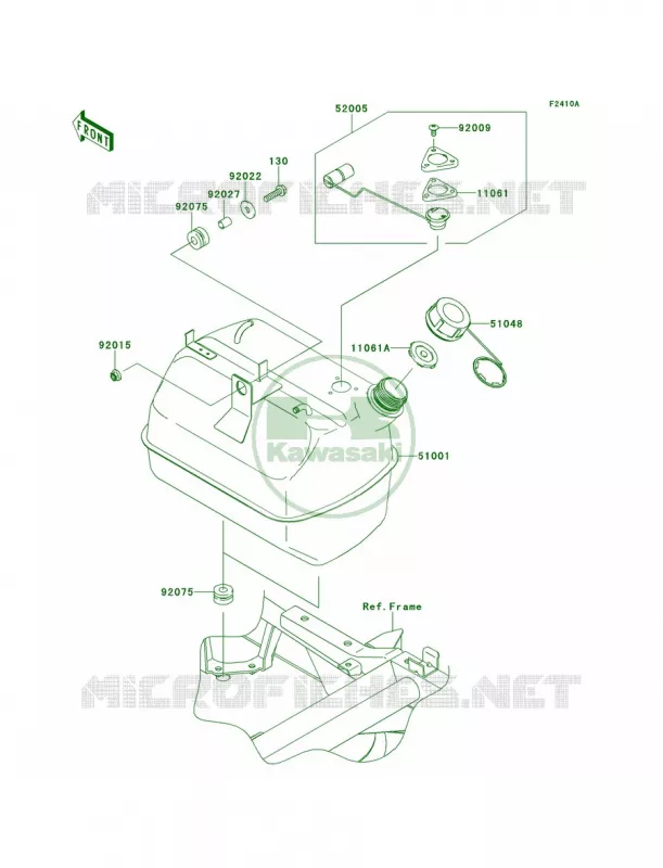 Fuel Tank Kawasaki MULE 400 2013 Mule 610 4x4 XC  KAF400DDF