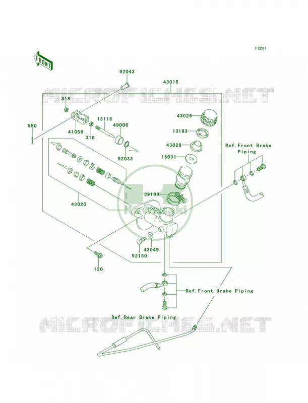 Master Cylinder Kawasaki MULE 400 2013 Mule 610 4x4 XC  KAF400DDF
