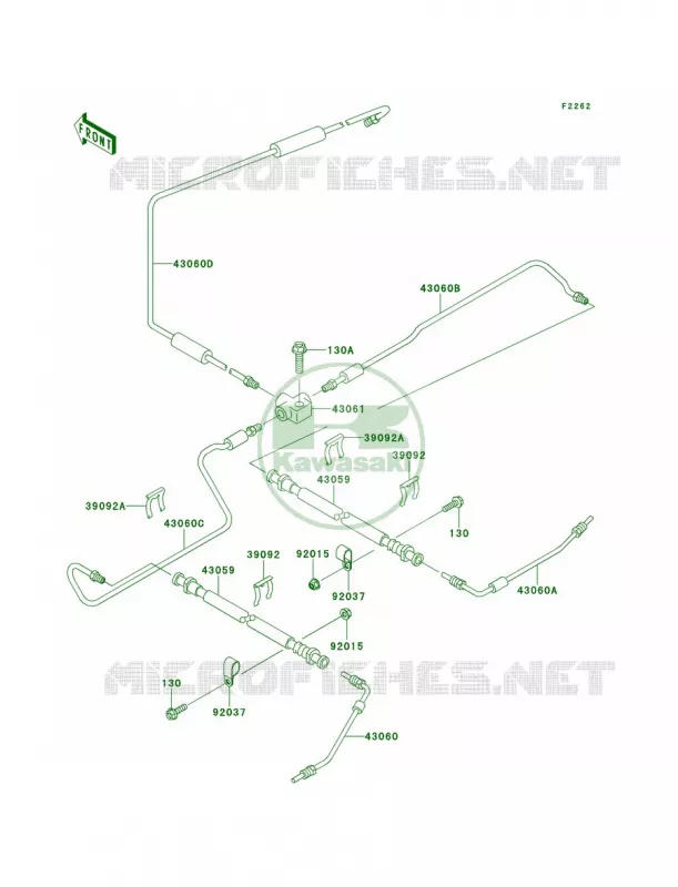 Brake Piping Kawasaki MULE 620 2013 Mule 4010 Trans4x4  KAF620RDF