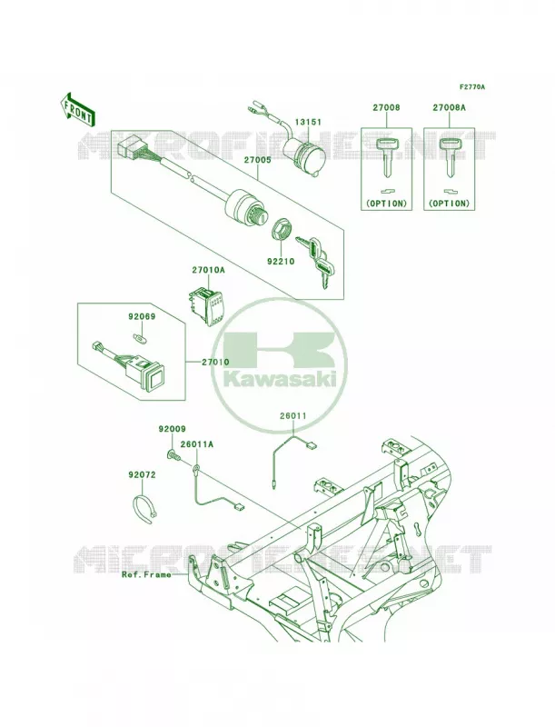 Ignition SwitchRDFRDFA Kawasaki MULE 620 2013 Mule 4010 Trans4x4  KAF620RDF