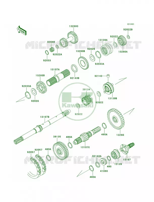 Transmission Kawasaki MULE 620 2013 Mule 4010 Trans4x4  KAF620RDF