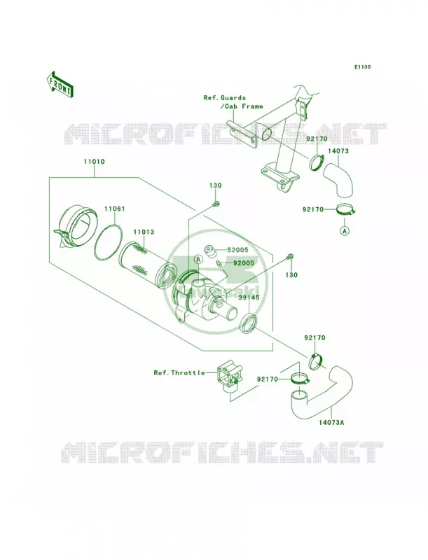 Air Cleaner Kawasaki MULE 620 2013 Mule 4010 Trans4x4  KAF620RDFA