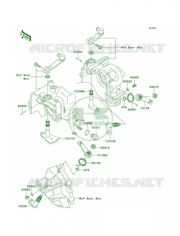 Gear Change Mechanism Kawasaki MULE 620 2013 Mule 4010 Trans4x4  KAF620RDFA