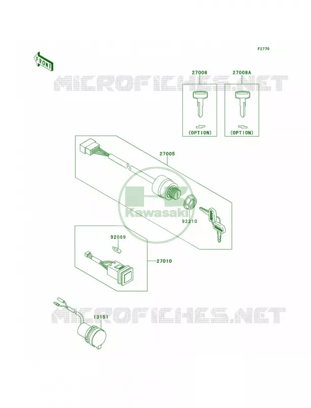 Ignition SwitchRCFRCFA Kawasaki MULE 620 2013 Mule 4010 Trans4x4  KAF620RDFA