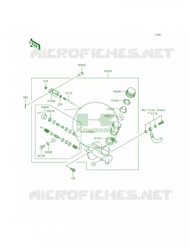 Master Cylinder Kawasaki MULE 400 2013 Mule 610 4x4 XC Realtree APG HD  KAF400EDF