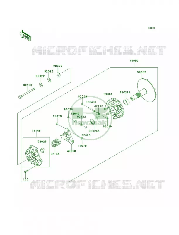 Drive Converter Kawasaki MULE 620 2012 Mule 4010 Trans4x4  KAF620RCFA