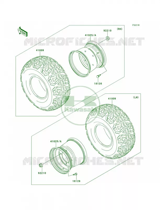 WheelsTires Kawasaki MULE 620 2012 Mule 4010 Trans4x4  KAF620RCFA