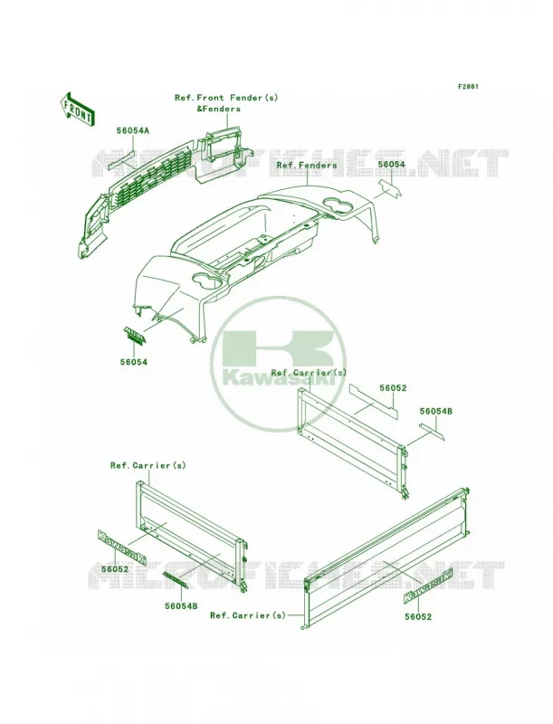 DecalsG9F-GCF Kawasaki MULE 950 2012 Mule 4010 Trans4x4 Diesel  KAF950GCF