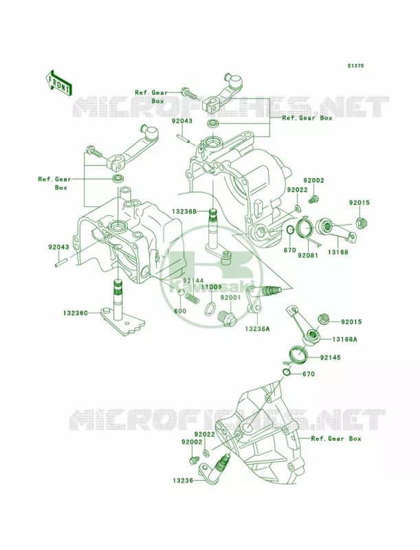 Gear Change Mechanism Kawasaki MULE 950 2012 Mule 4010 Trans4x4 Diesel  KAF950GCF