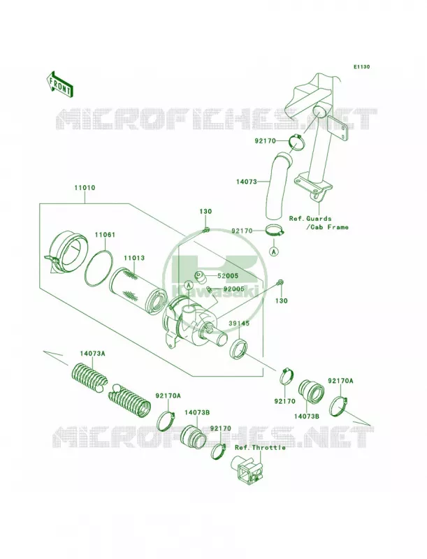 Air CleanerM9FMAF Kawasaki MULE 620 2012 Mule 4010 4x4  KAF620MCF