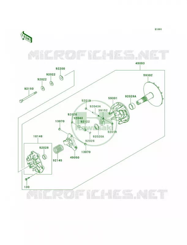 Drive Converter Kawasaki MULE 620 2012 Mule 4010 4x4  KAF620MCF