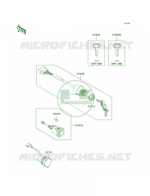 Ignition SwitchM9F-MCF Kawasaki MULE 620 2012 Mule 4010 4x4  KAF620MCF