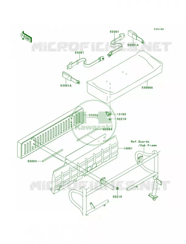 SeatMBF-MDF Kawasaki MULE 620 2012 Mule 4010 4x4  KAF620MCF