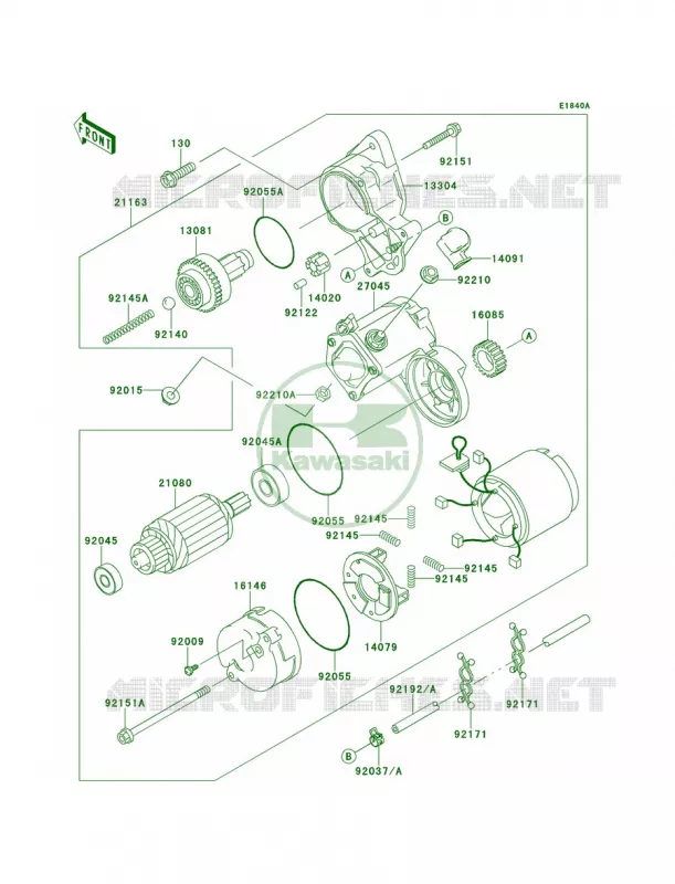 Starter MotorFD620DE485833- Kawasaki MULE 620 2012 Mule 4010 4x4  KAF620MCF