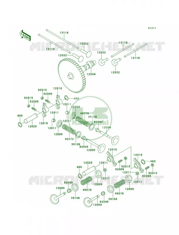 ValvesCamshafts Kawasaki MULE 620 2012 Mule 4000  KAF620PCF