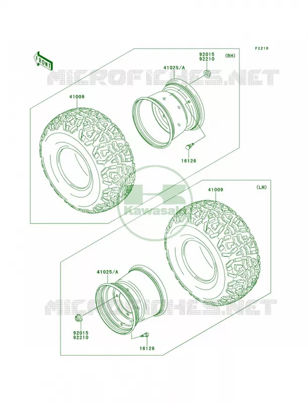 WheelsTires Kawasaki MULE 620 2012 Mule 4000  KAF620PCF