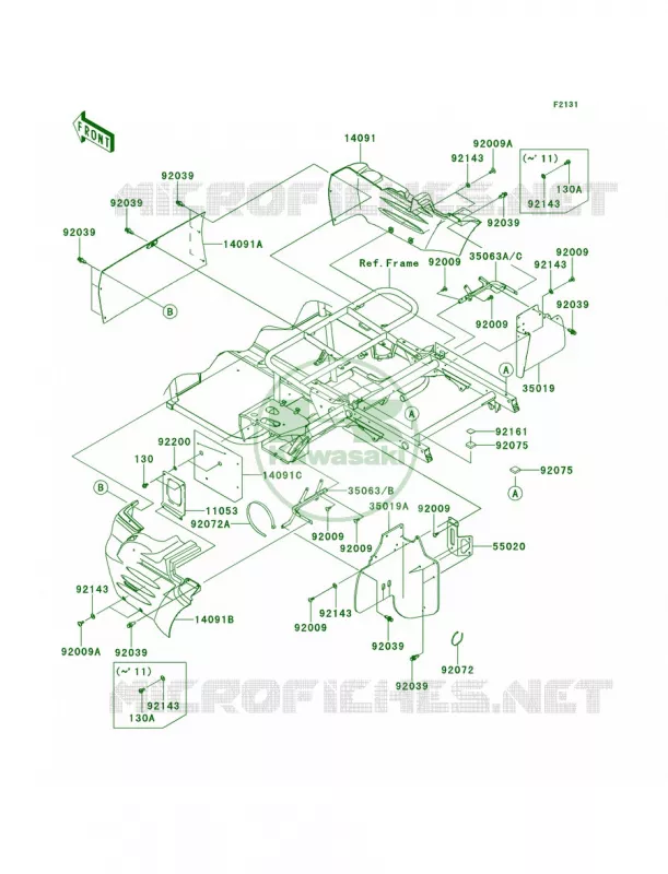 Frame FittingsRear Kawasaki MULE 400 2012 Mule 610 4x4 XC  KAF400DCF