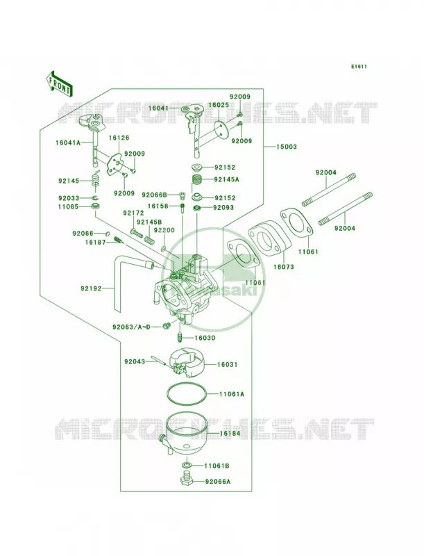 Carburetor Kawasaki MULE 400 2012 Mule 610 4x4  KAF400ACF