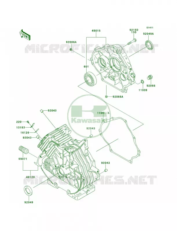 Crankcase Kawasaki MULE 400 2012 Mule 610 4x4  KAF400ACF
