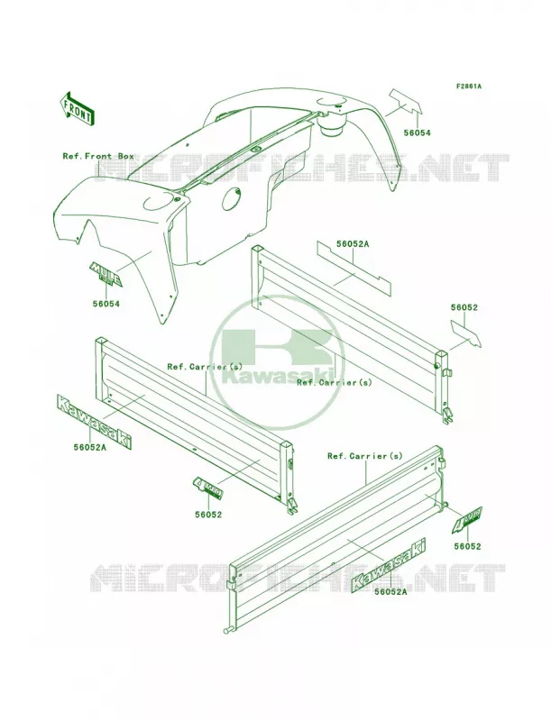 DecalsAFF Kawasaki MULE 400 2012 Mule 610 4x4  KAF400ACF