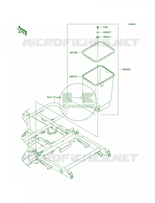 Optional PartsFrame Kawasaki MULE 400 2012 Mule 610 4x4  KAF400ACF