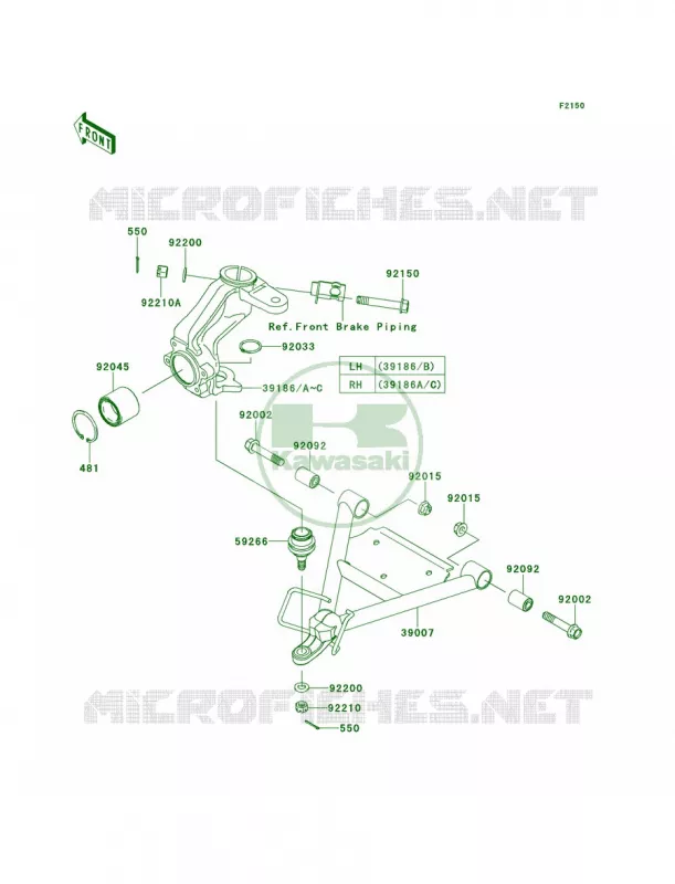 Suspension Kawasaki MULE 400 2012 Mule 600  KAF400BCF