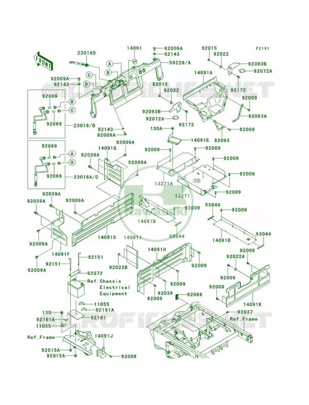 Frame FittingsS9F-SBF Kawasaki MULE 620 2012 Mule 4010 Trans4x4 Realtree APG HD  KAF620SCF