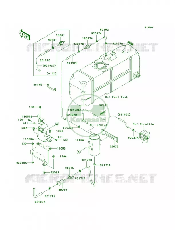 Fuel Evaporative SystemSBF-SDF Kawasaki MULE 620 2012 Mule 4010 Trans4x4 Realtree APG HD  KAF620SCF