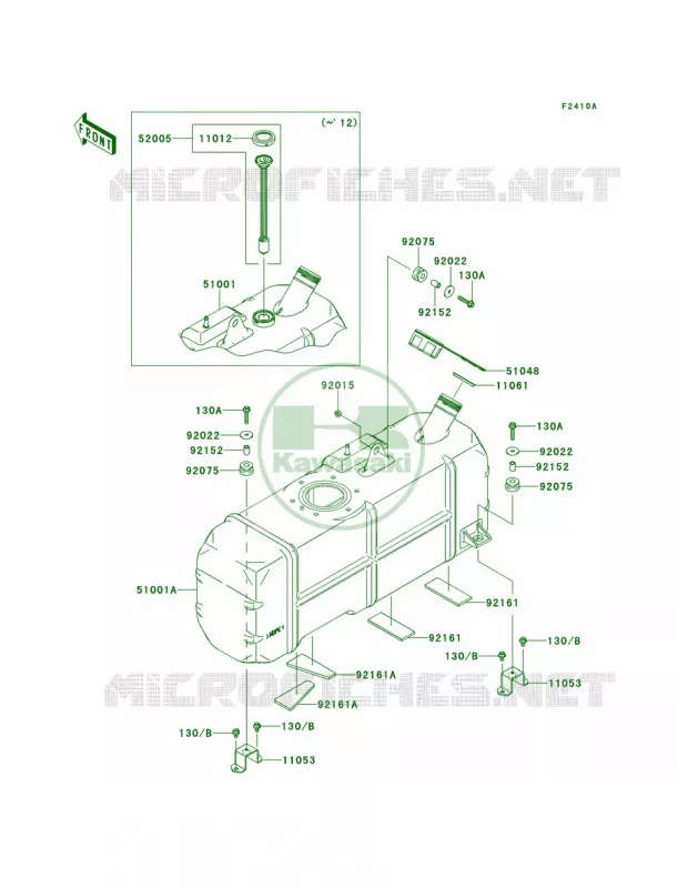 Fuel TankSBF-SDF Kawasaki MULE 620 2012 Mule 4010 Trans4x4 Realtree APG HD  KAF620SCF