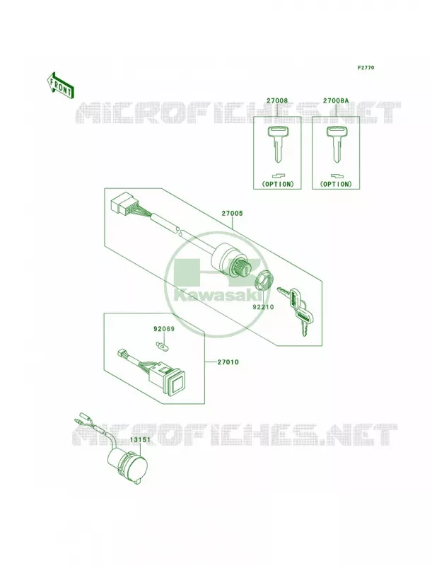 Ignition SwitchS9F-SCF Kawasaki MULE 620 2012 Mule 4010 Trans4x4 Realtree APG HD  KAF620SCF